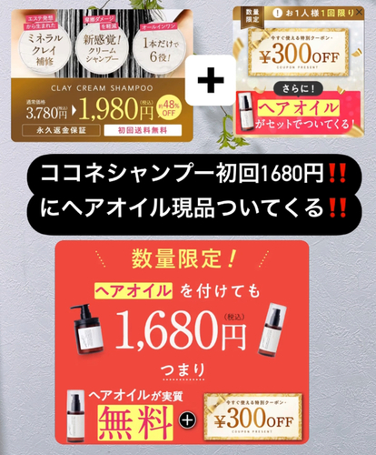 めっっちゃお得！【先着4000名】サラ艶髪になれるココネシャンプー